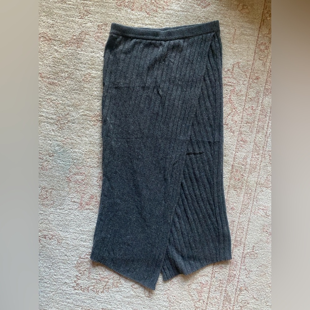 Brochu Walker Charcoal Ribbed Pencil Skirt
